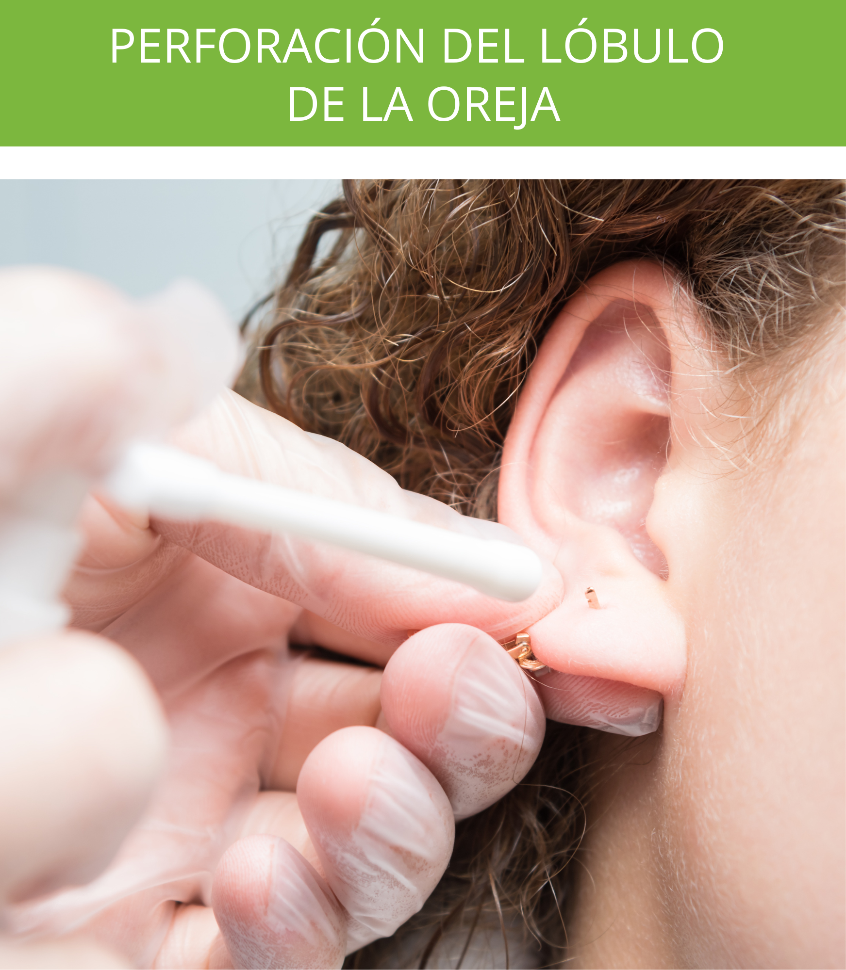 perforacion lobulo de la oreja