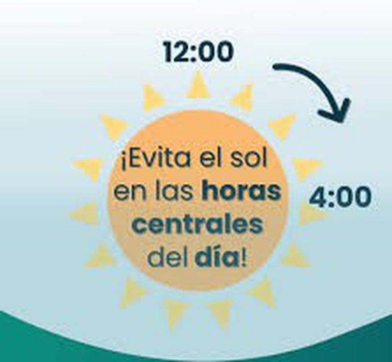 Evita las horas de calor
