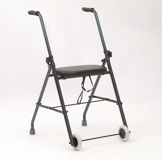 Andador 826186 Dos Ruedas Asiento Aluminio Clasico