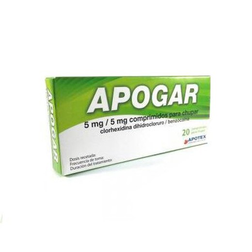 Apogar 5/5 Mg 20 Comprimidos Para Chupar