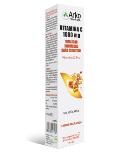 Arkopharma Vitamina C + D3 1000mg 20 Comprimidos Efervescentes