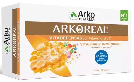 Arkoreal Jalea Real 1000mg Sin Azúcar 20 Ampollas