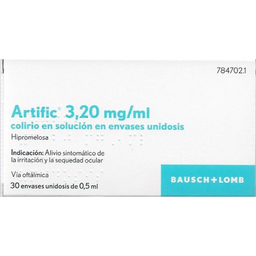 Artific 3.2 Mg/Ml Colirio 30 Monodosis Solucion