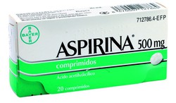 Aspirina 500 Mg 20 Comprimidos