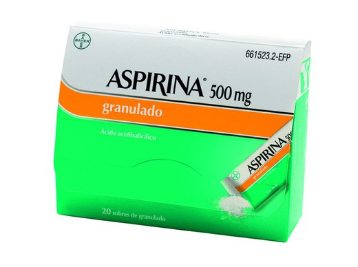 Aspirina 500 Mg 20 Sobres Granulado