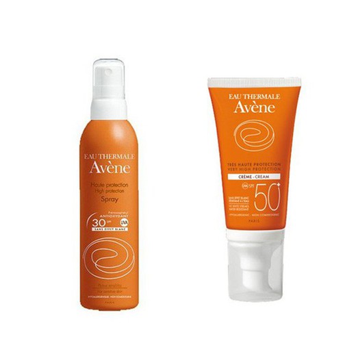 Avene spray spf30 + Avene crema pieles secas spf50