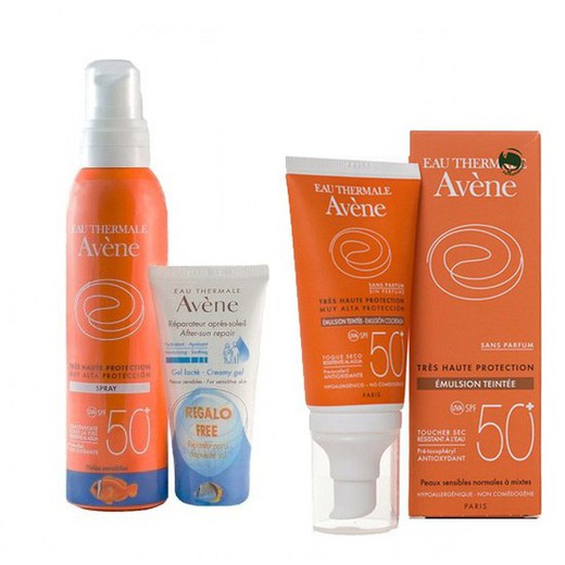 Avene spray spf50 + Avene emulsion coloreada oil-free spf50