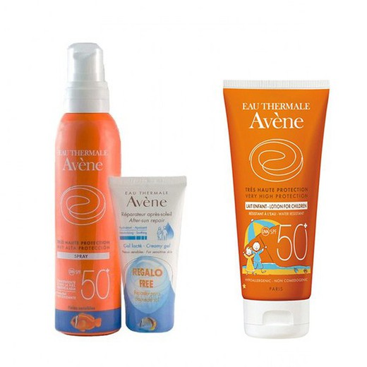 Avene spray spf50 + leche niños spf50