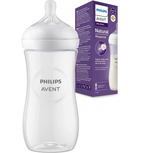 Biberon Anti--Colic Philips Avent Natural Response +3 Meses 1 Unidad 330ml