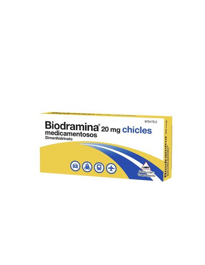 Biodramina 20 Mg 6 Chicles