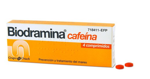 Biodramina Cafeina 4 Comprimidos
