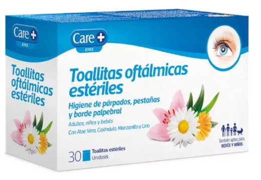 Care+ Toallitas Oftálmicas Estériles 30 Unidades