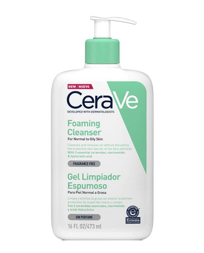 Cerave Gel Limpiador Espumoso 473 ml