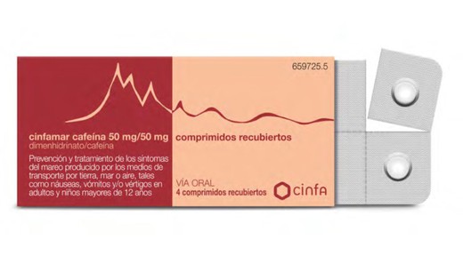 Cinfamar Cafeina 50/50 Mg 10 Comprimidos