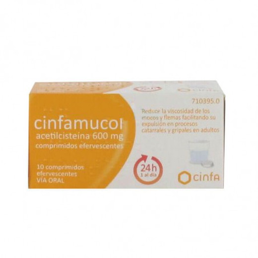 Cinfamucol Acetilcisteina 600 Mg 10 Comprimidos