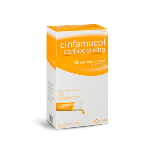 Cinfamucol Carbocisteina 750 Mg 12 Sobres Solución