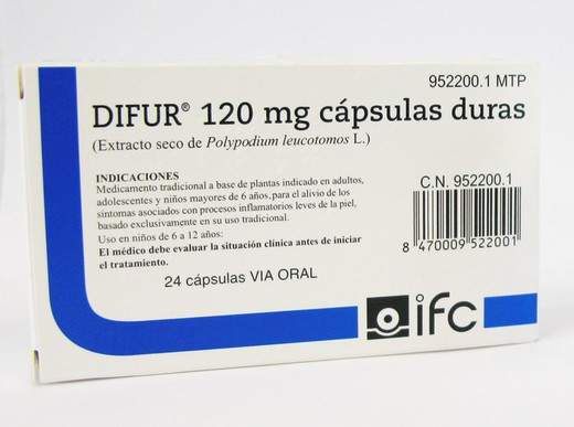 Difur 120 Mg 24 Capsulas