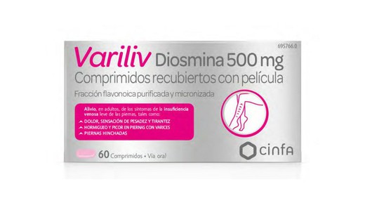 Variliv Diosmina 500 Mg 60 Comprimidos Recubier