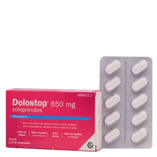 Dolostop 650 Mg 20 Comprimidos