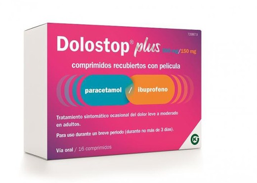 Dolostop Plus 500 Mg/150 Mg 16 Comprimidos