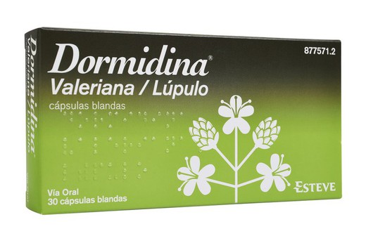 Dormidina Valeriana/Lupulo 30 Capsulas Blandas