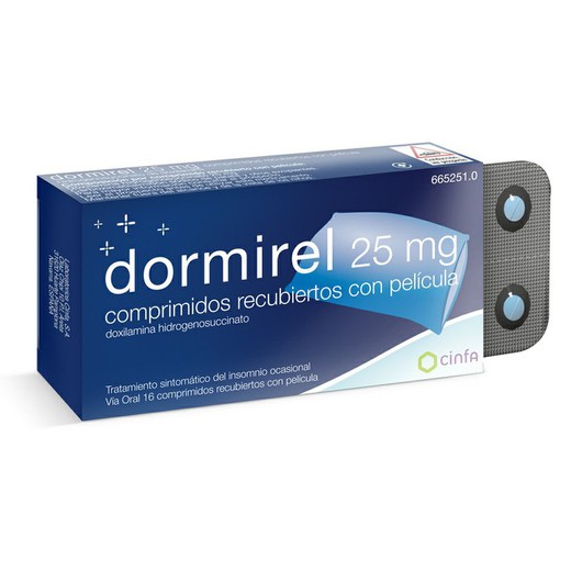 Dormirel 25 Mg 16 Comprimidos Recubiertos