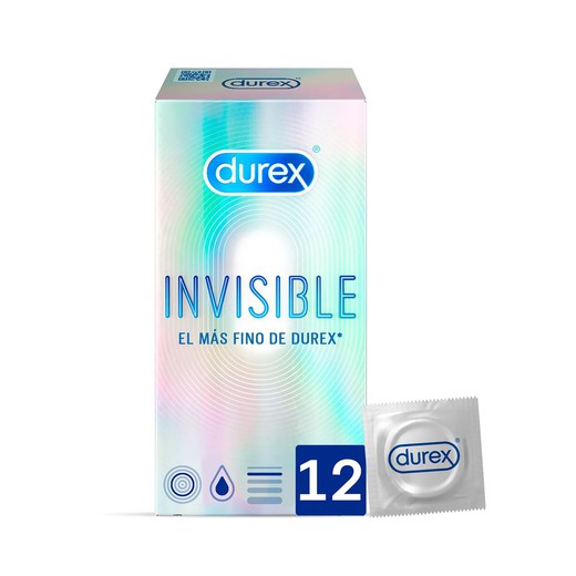 Durex Invisible Extra Fino Extra Lubricado 12 Preservativos