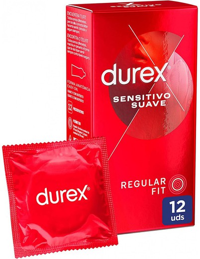 Durex Sensitivo Suave Regular Fit 12 Preservativos