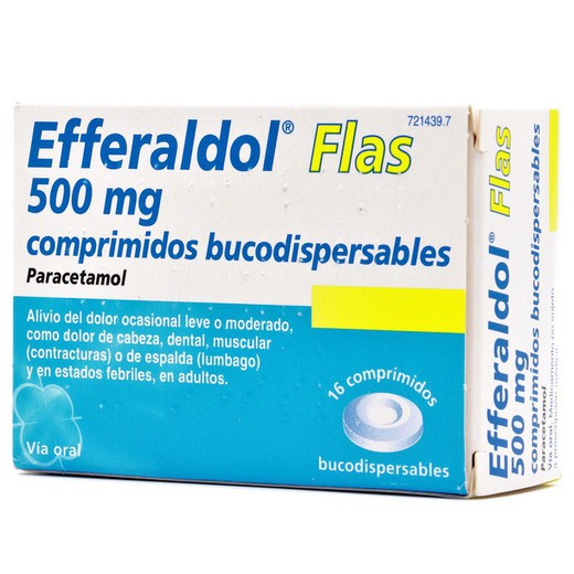 Efferaldol Flas 500 Mg 16 Comprimidos Disperssables