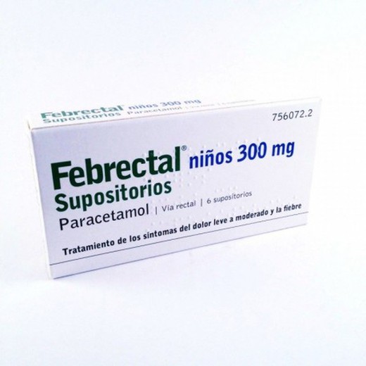 Febrectal Infantil 300 Mg 6 Supositorios