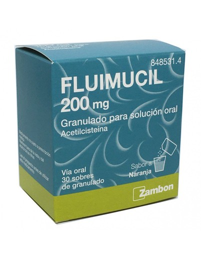 Fluimucil 200 Mg 30 Sobres Granulado