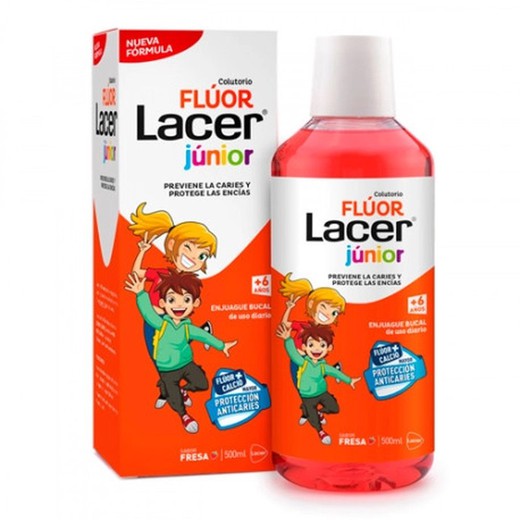 Fluor Lacer júnior Colutorio Fresa 0,05 Diario 500 ml