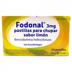 Fodonal 3 Mg 24 Pastillas Para Chupar Limon