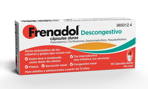 Frenadol Descongestivo 16 Capsulas