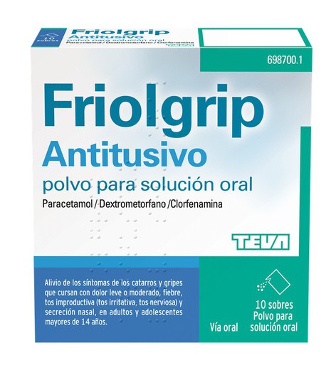 Friolgrip Antitusivo 10 Sobres Granulado Solucio