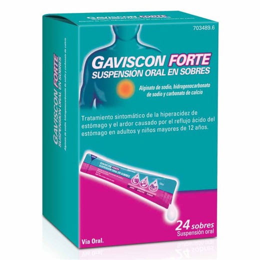 Gaviscon 24 Sobres Suspension Oral Menta 10 Ml