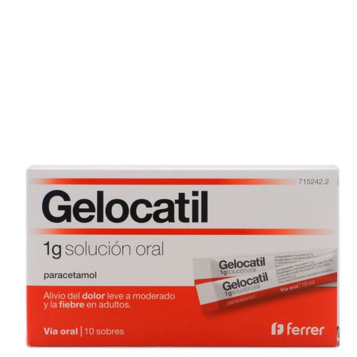 Gelocatil 1 G 10 Sobres Solucion Oral