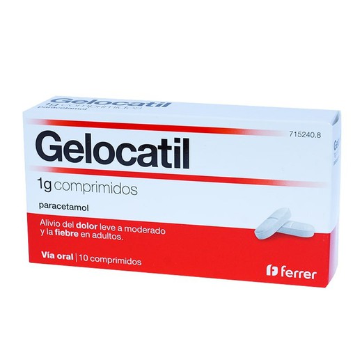 Gelocatil 1g 10 Comprimidos