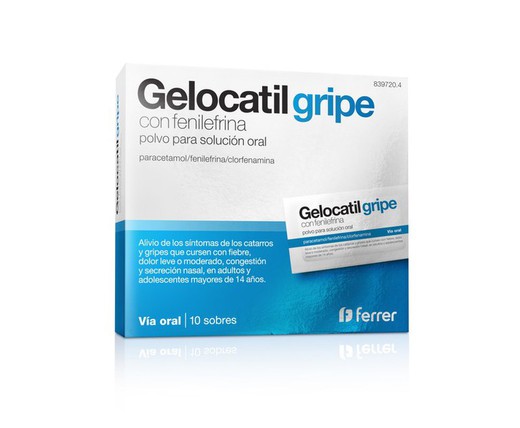 Gelocatil Gripe Forte Fenilefrina 10 Sobres