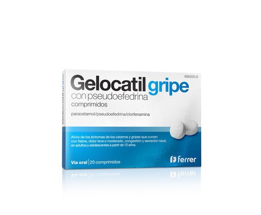 Gelocatil Gripe Pseudoefedrina 20 Comprimidos