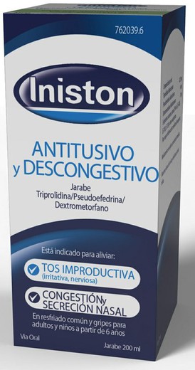 Iniston Antitusivo Y Descongestivo Jarabe 200 Ml