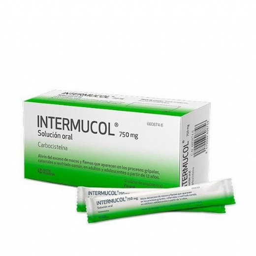 Intermucol 750 Mg 12 Sobres Solucion Oral 15 Ml