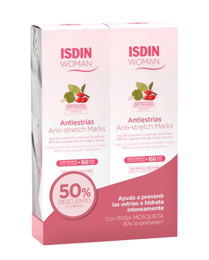 Isdin Woman Antiestrias 250ml + 250ml 50% 2a Unidad Duplo