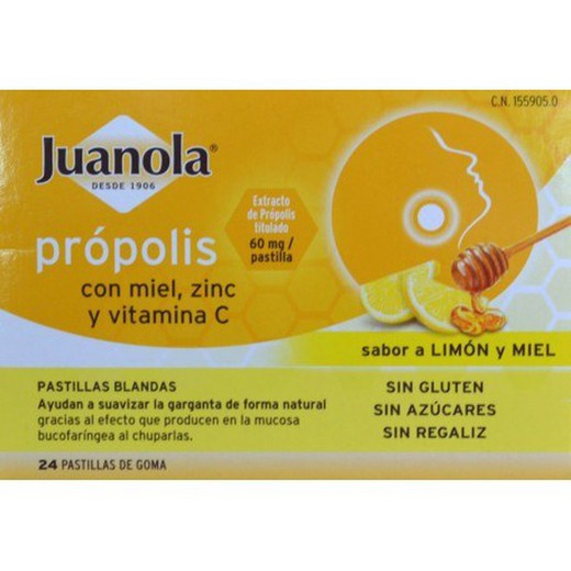 Juanola Pastillas Blandas Propolis Vitamina C 24u