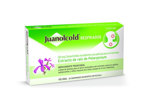 Juanolcold Resfriados 20 Mg 30 Comprimidos Recub