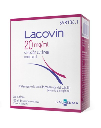 Lacovin 20 Mg/Ml Solucion Cutanea 2 Frascos 60 M