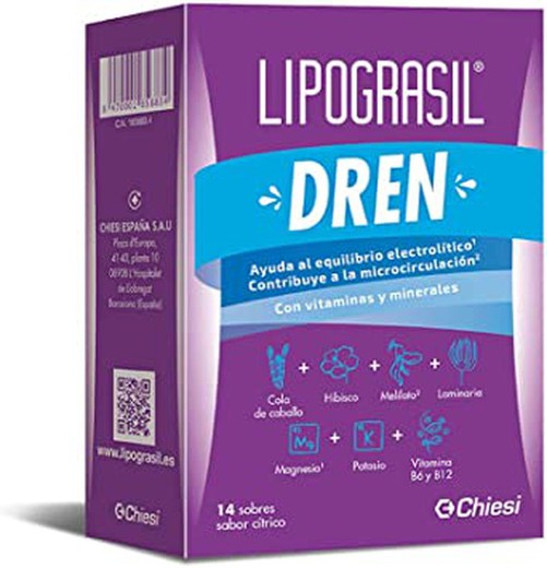 Lipograsil Dren 8g 14 Sobres Cítricos