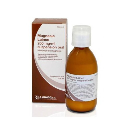 Magnesia Lainco 200 Mg/Ml Suspension Oral 220 Ml