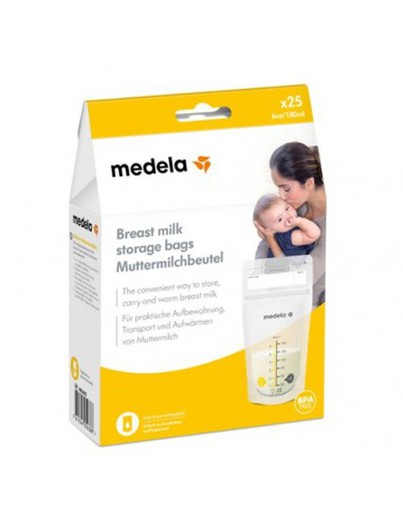 Medela Bolsas de Almacenamiento de Leche Materna 25 unidades