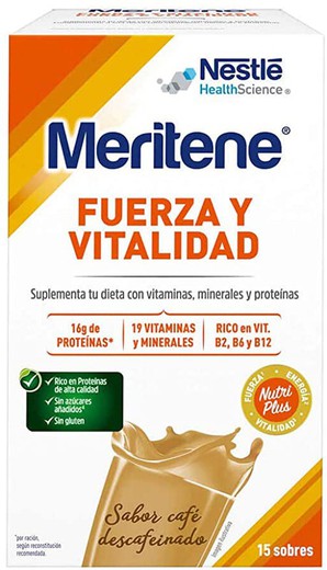 Meritene Fuerza Y Vitalidad Café 15 sobres